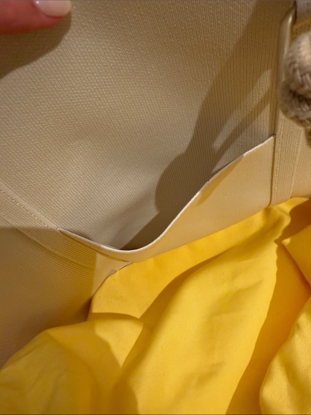 Rothy’s Cream Beach Tote with Yellow Handle - Picture 5 of 6